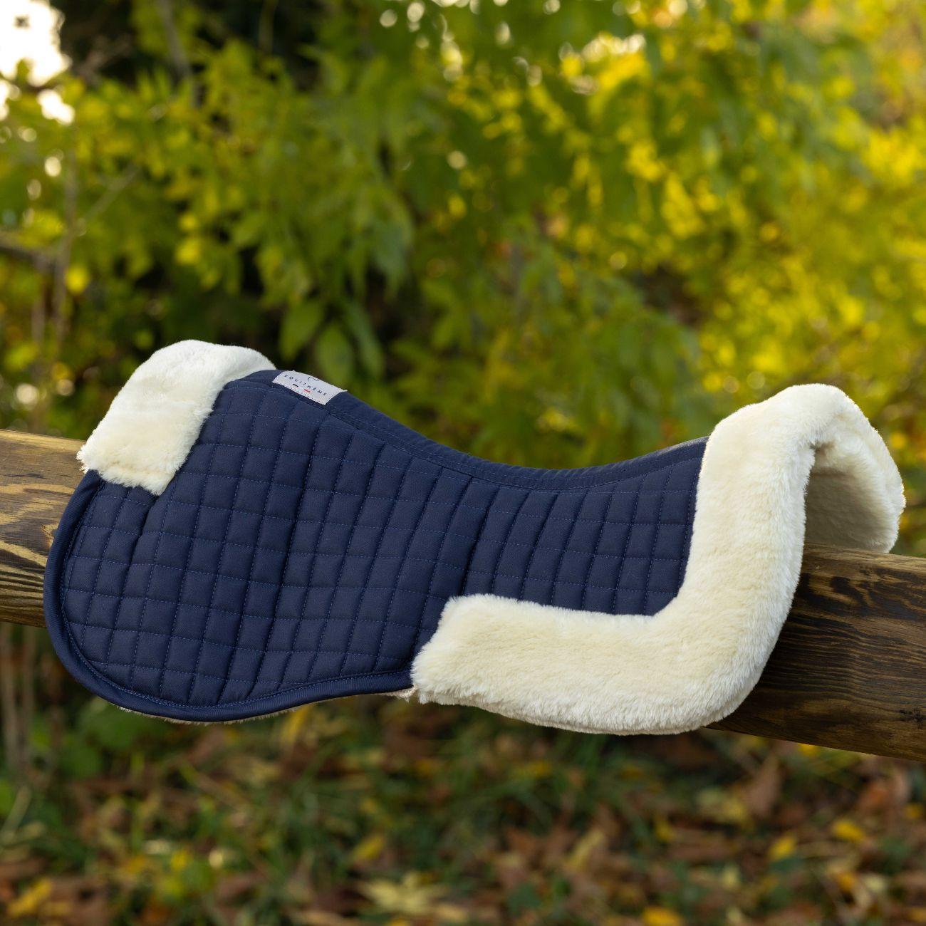 Agnellino Half Pad Teddy Equitheme Blu/Bianco 206074 705NAVY/WHITE EQUITHEME 