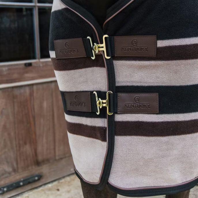 Coperta In Pile Pesante Kentucky Marrone/Beige 09KT-52147 STRIPES BROWN/BEIGE KENTUCKY 