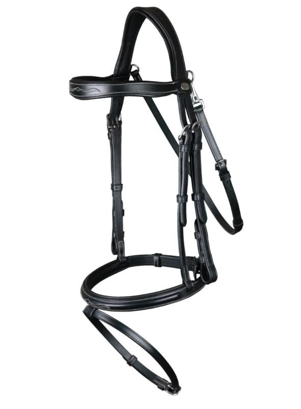 DY'ON FLASH NOSEBAND BRIDLE D COLLECTION Nero BRIGLIE WOJBHA BLACK DY'ON 
