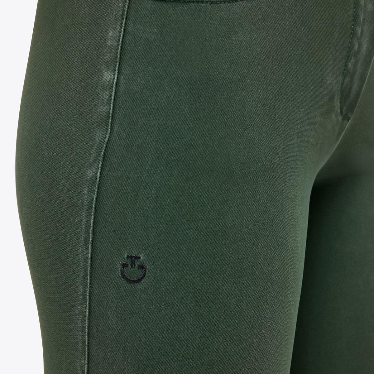 Pantaloni Donna A Vita Alta Con Grip Al Ginocchio Cavalleria Toscana 31CT-PAD090JE193 5I00LAVAGGIO VERDE CAVALLERIA TOSCANA 