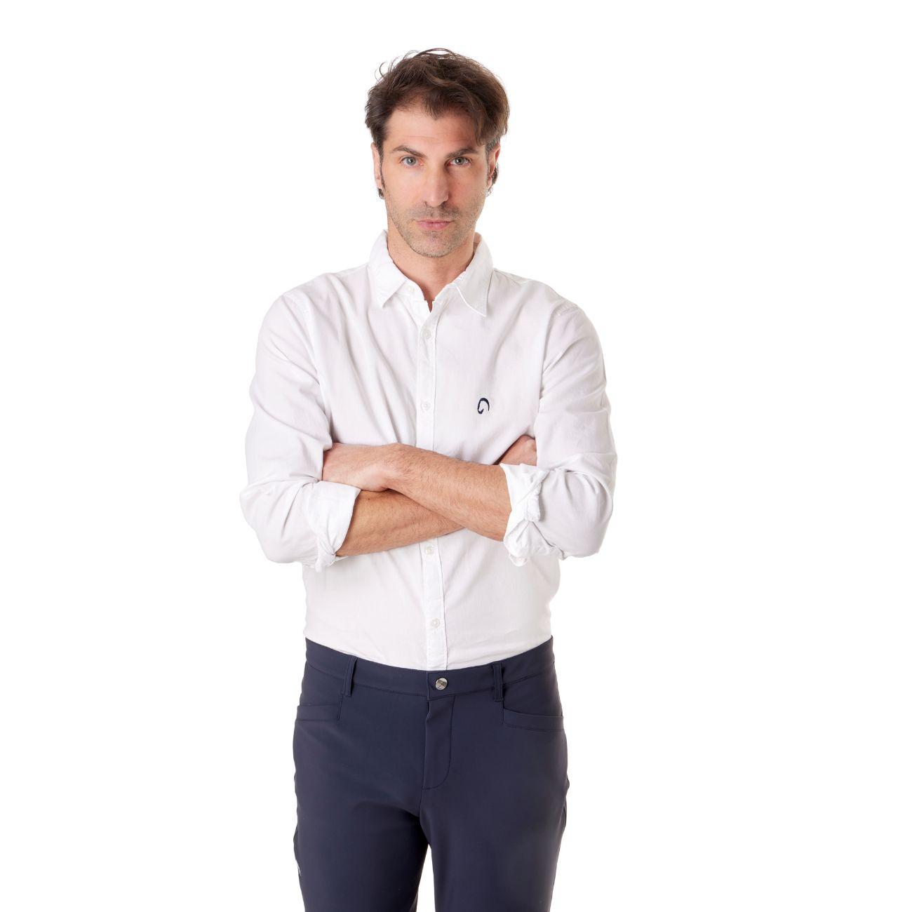Camicia Di Cotone Da Uomo Mascheroni Bianco MASCHERONI-NS502 WHITE MASCHERONI SELLERIA 