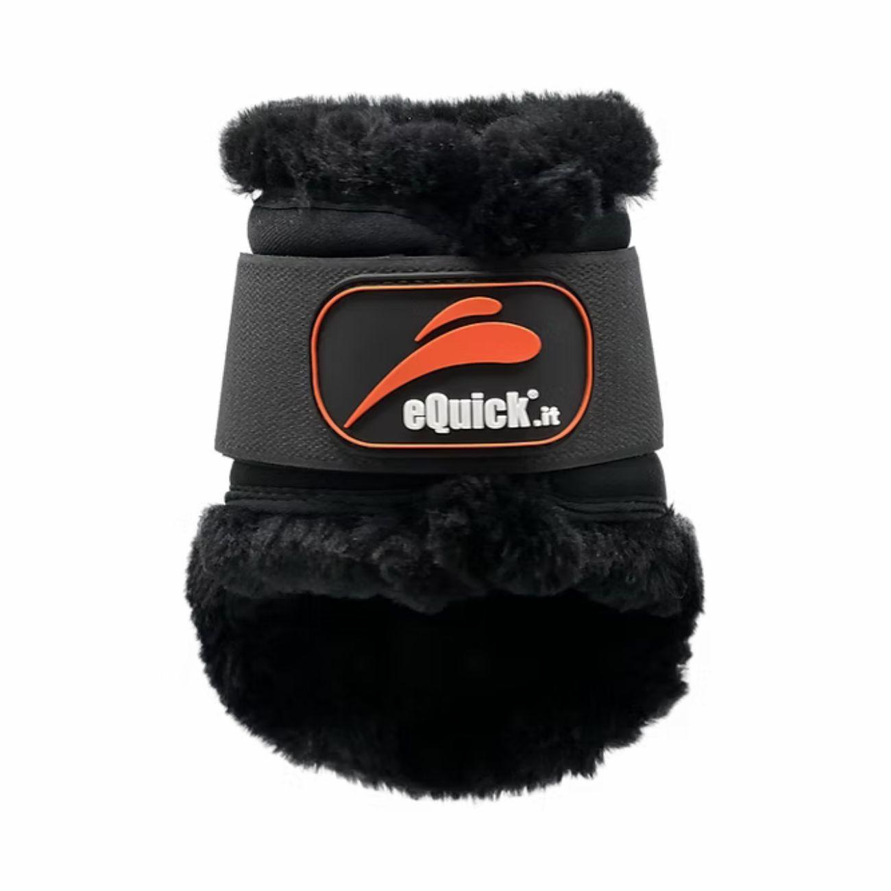 EQUICK PARAGLOMI CARBON CON CHIUSURA IN VELCRO E AGNELLINO eQUICK Nero PARAGLOMI ECARBONCAMP-A NERO EQUICK 