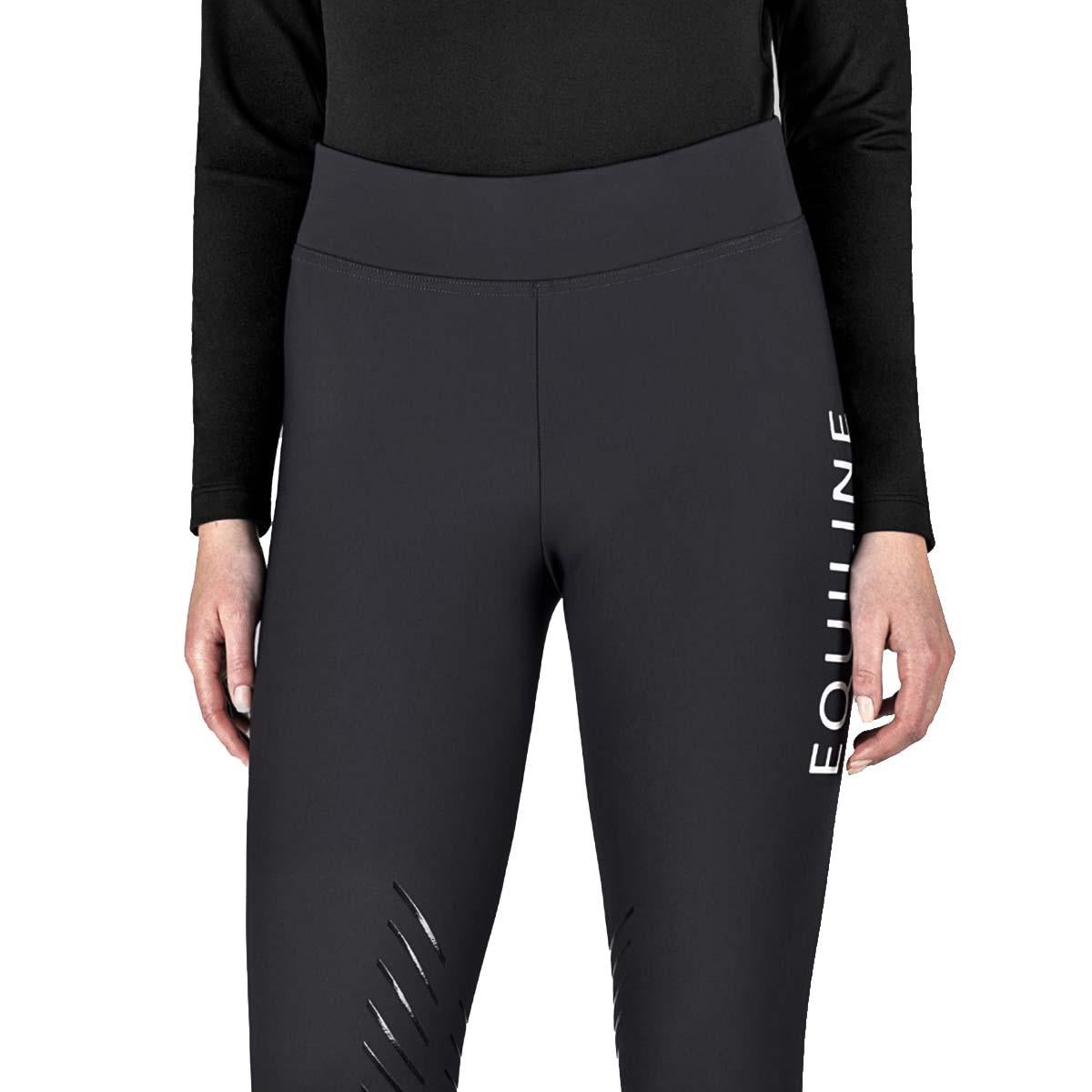 LEGGINS DA EQUITAZIONE DONNA CON GRIP AL GINOCCHIO MOD.CHUNK 09EQ-N09017 006NERO EQUILINE
