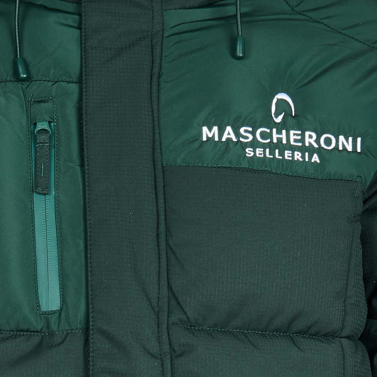 GIUBBOTTO IMBOTTITO UOMO CON CAPPUCCIO LOGO RICAMATO 09MA-MASKCOLORADO-U VERDE MASCHERONI SELLERIA 