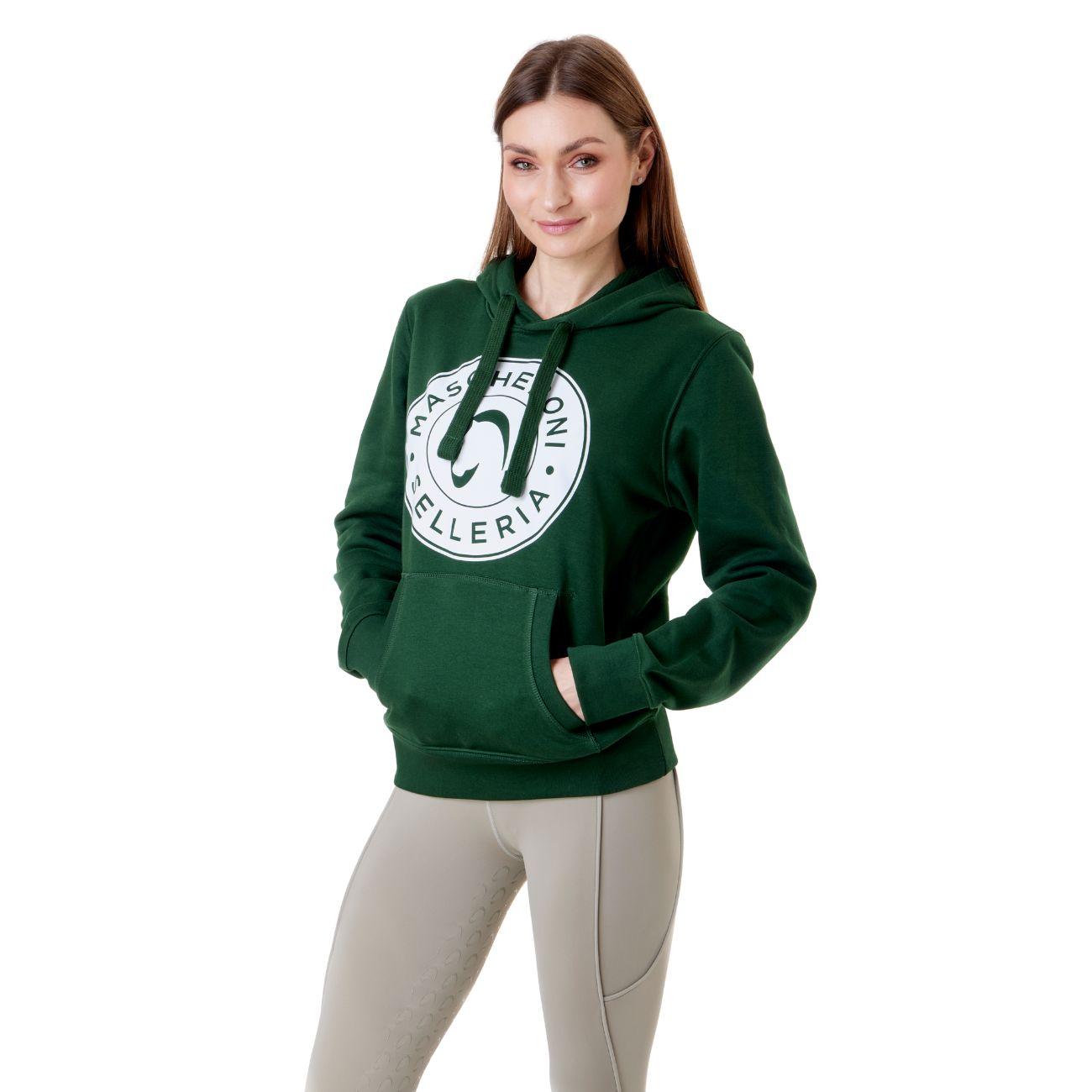 Felpa Unisex Con Cappuccio Mascheroni 09MA-K489 VERDE MASCHERONI SELLERIA 