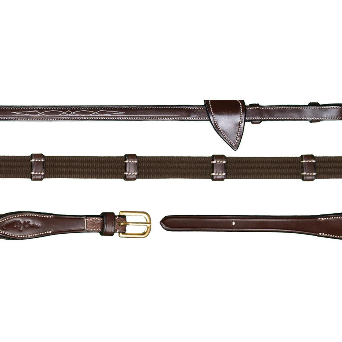 REDINI IN TELA 5/8 CON PASSANTI IN CUOIO CLASSIC COLLECTION DY05K BROWN DY'ON