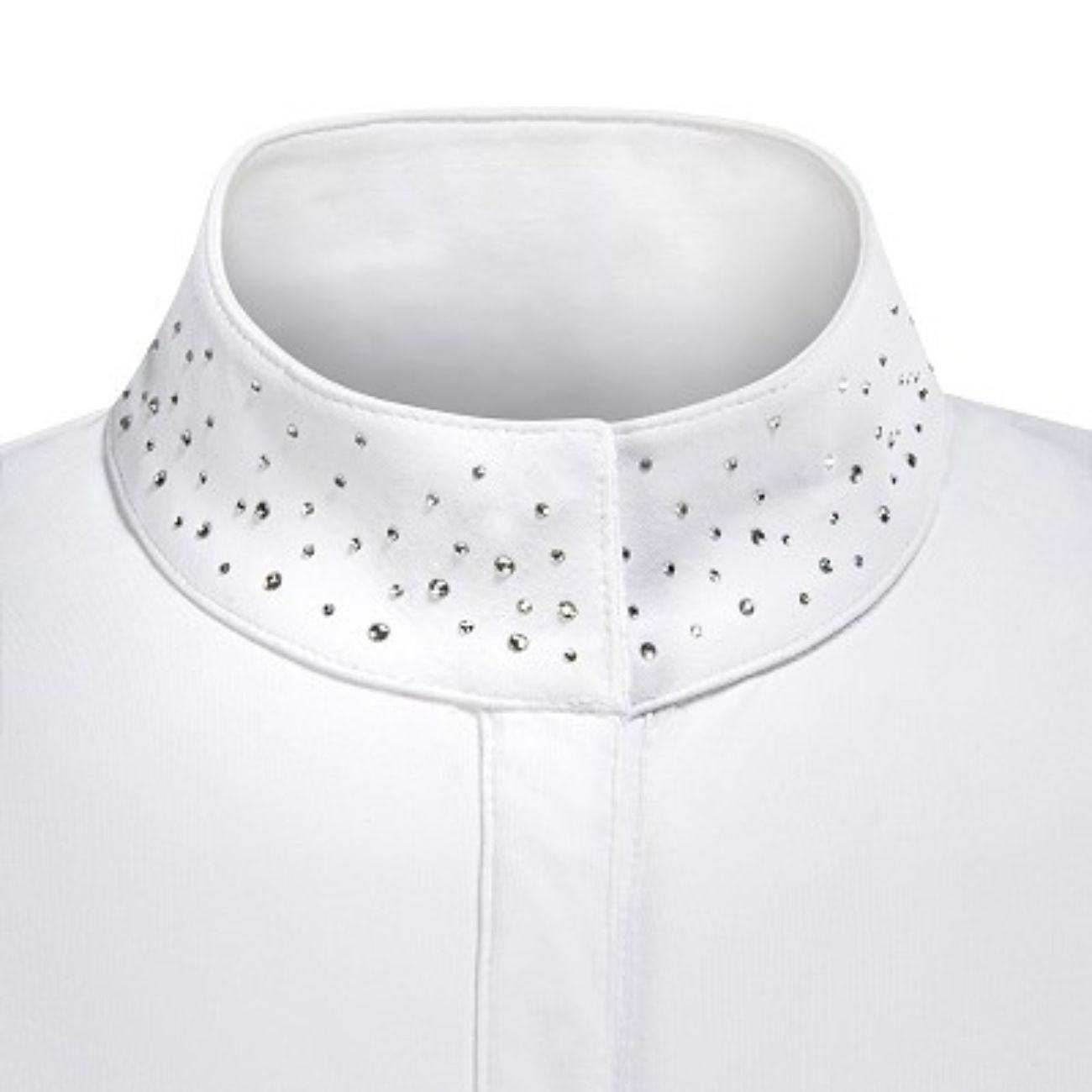 EQUILINE Polo Donna Da Concorso Con Strass PM-EQ-H00807 001WHITE 