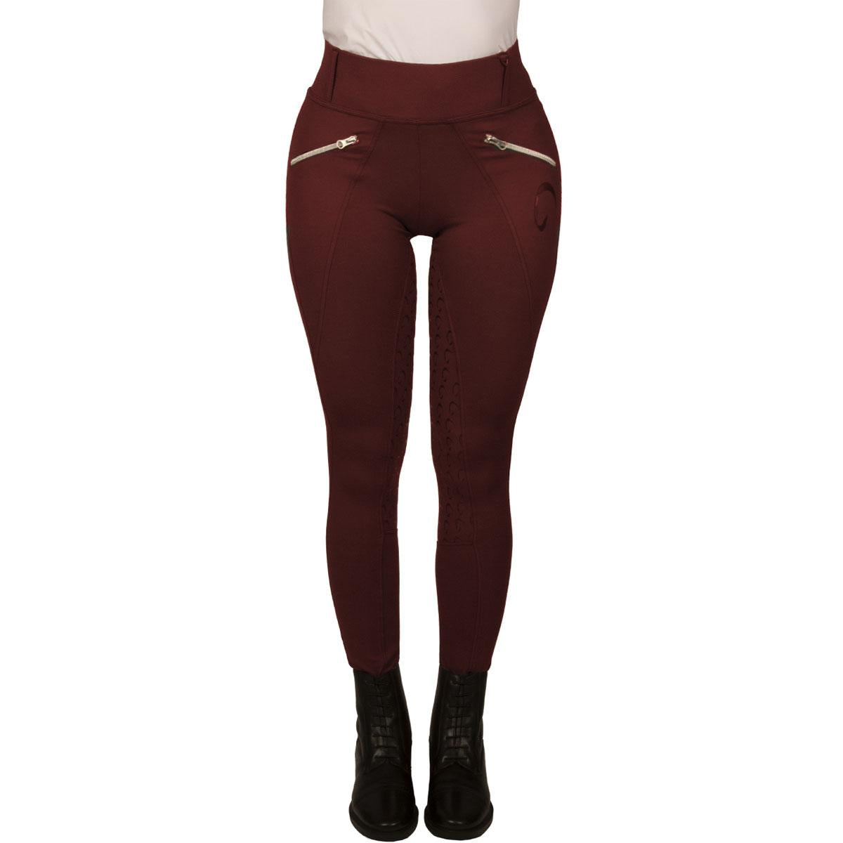 Leggings Donna Full Grip Con Tasche Mascheroni Bordeaux 29MA-LEGGINGSMASK BORDEAUX MASCHERONI SELLERIA 
