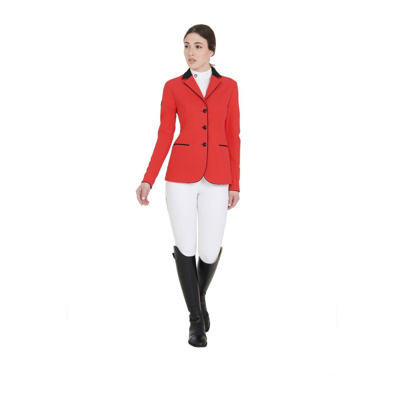 Equestro ELLO RED Giacche Da Concorso ET06001 RED/BLACK EQUESTRO 