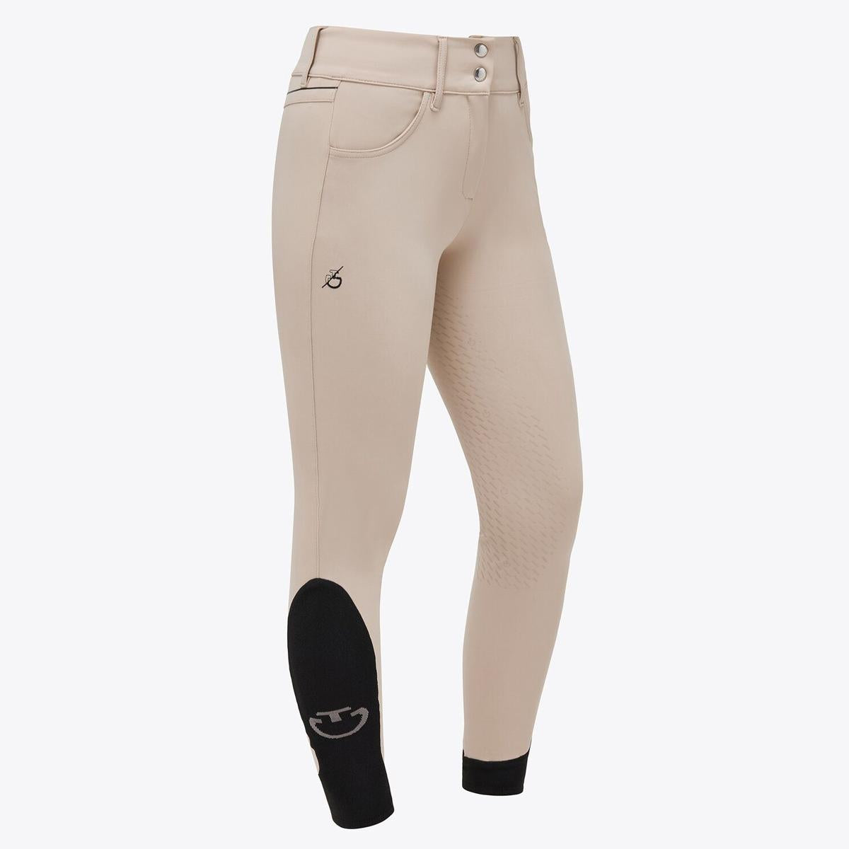 PANTALONI DONNA A VITA ALTA CAVALLERIA TOSCANA 30CT-PAD186JE010 1003 BEIGE CAVALLERIA TOSCANA