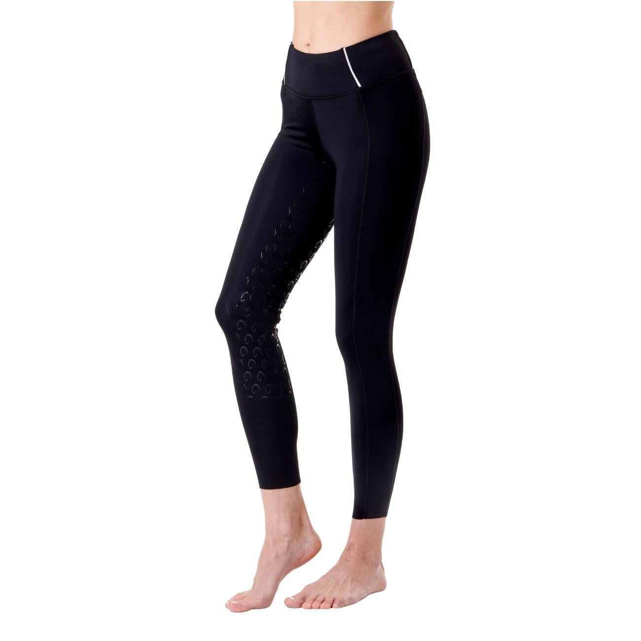 Leggings Da Donna Full Grip Arezzo Mascheroni Nero/Argento 30MA-AREZZO BLACK/SILVER MASCHERONI SELLERIA 