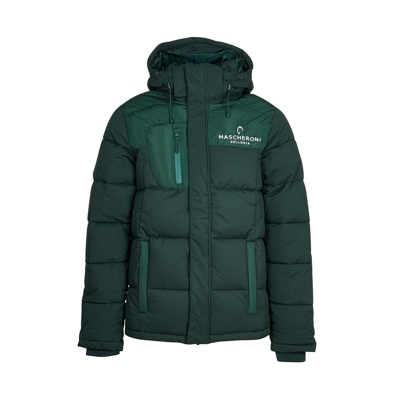 GIUBBOTTO IMBOTTITO UOMO CON CAPPUCCIO LOGO RICAMATO 09MA-MASKCOLORADO-U VERDE MASCHERONI SELLERIA