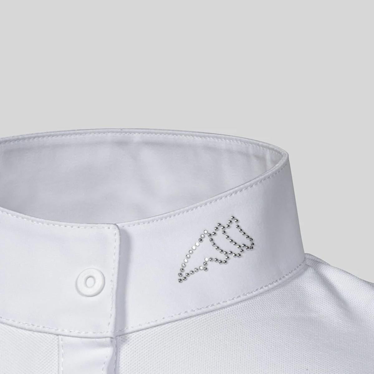 POLO DA CONCORSO DONNA MANICA CORTA ESDIE 32EQ-ES024PH00903 001BIANCO EQUILINE 
