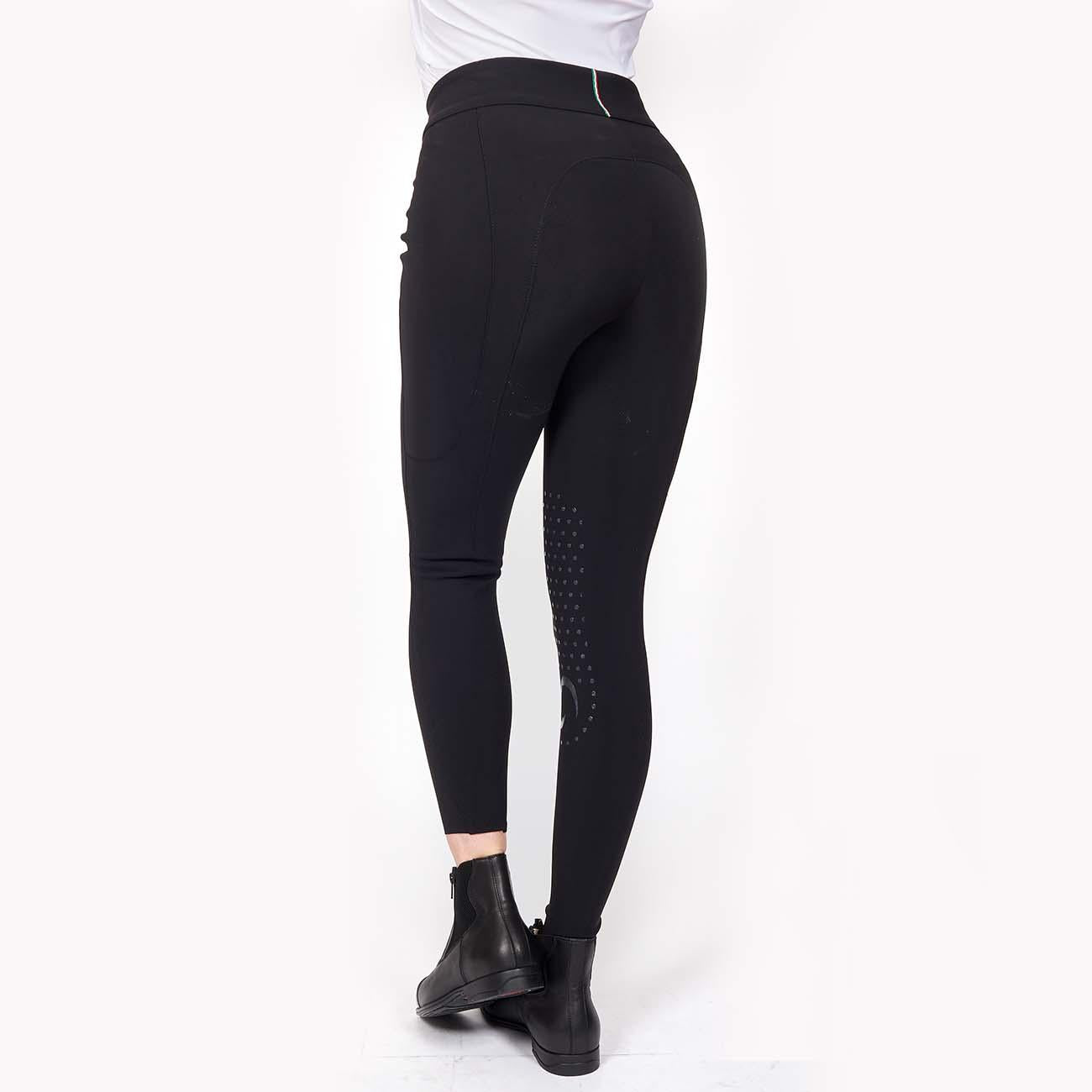PANTALONE DA EQUITAZIONE DONNA VITA ALTA CON GRIP 09MA-02VENEZIA 036NERO MASCHERONI SELLERIA 