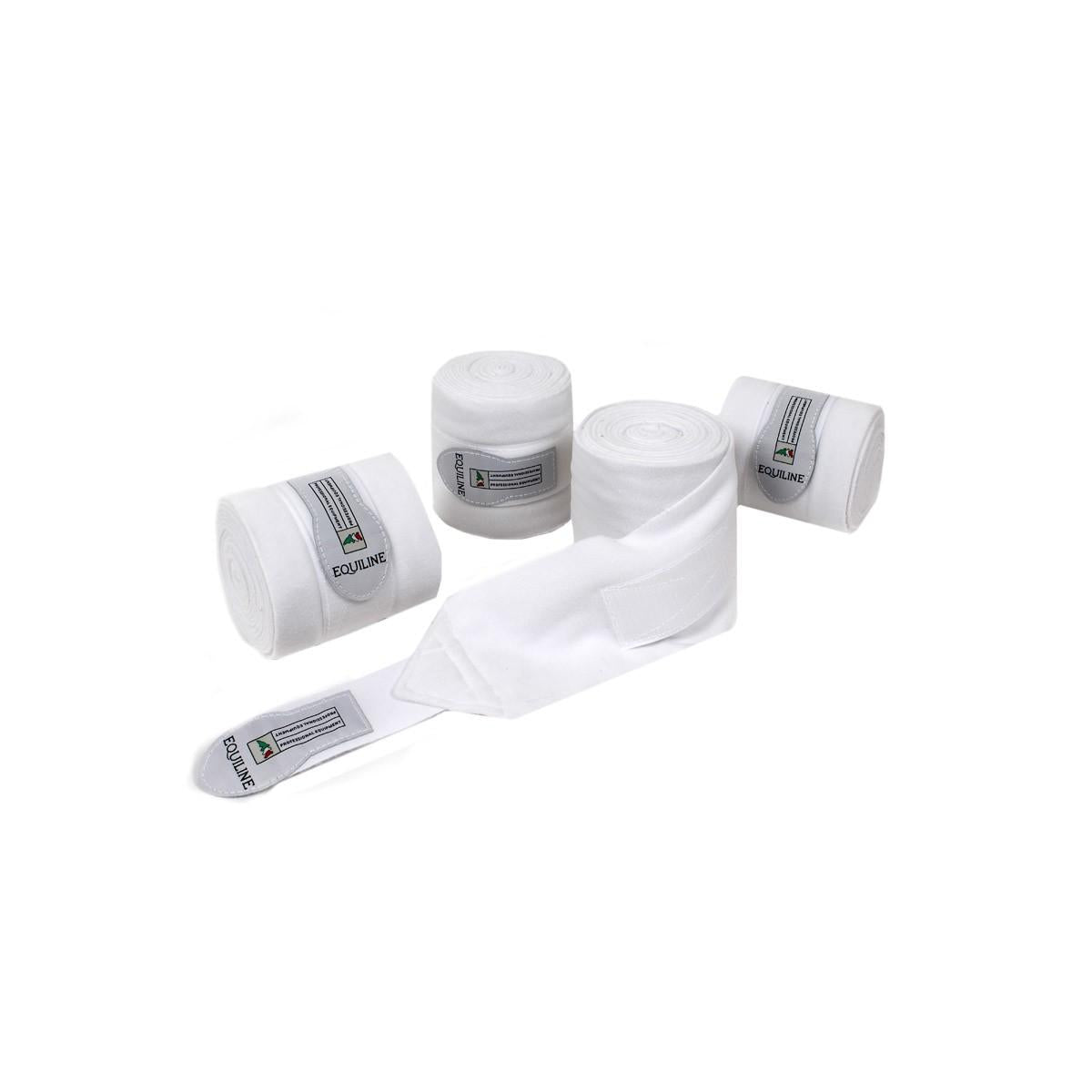 Set 4 Pezzi Fasce Da Lavoro In PIle Equiline Bianco 09EQD04000 001WHITE EQUILINE 