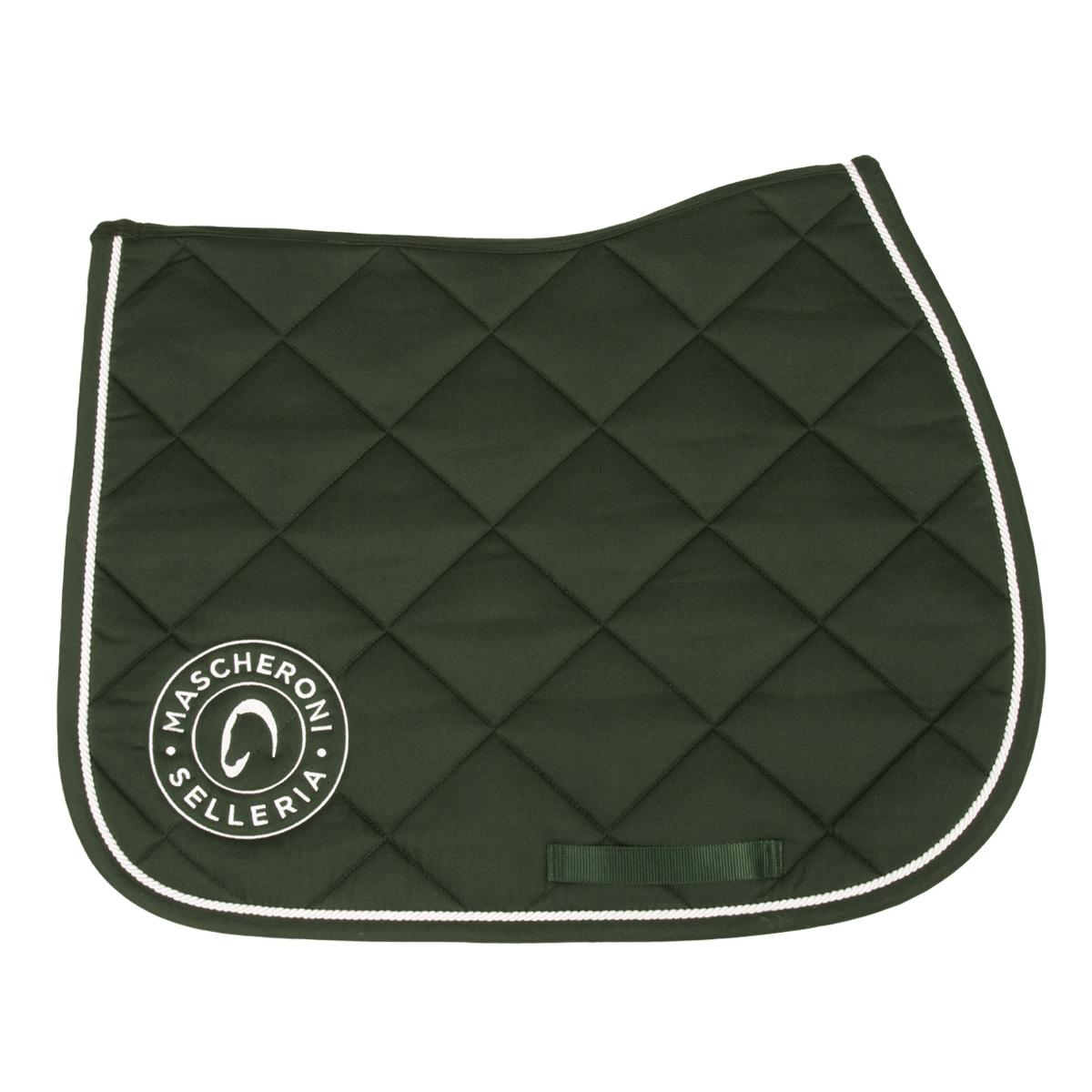 SOTTOSELLA DA SALTO CON LOGO TONDO MASCHERONI 31MA-SADDLEPAD DARK GREEN MASCHERONI SELLERIA
