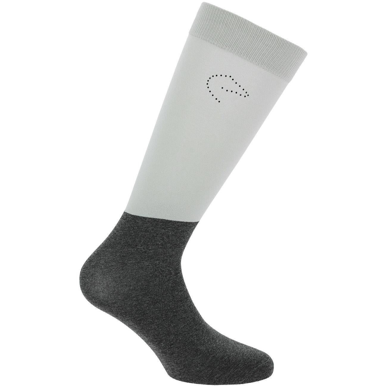 Calze Bicolor Con Logo Equitheme Grigio 9864 011GREY EQUITHEME 
