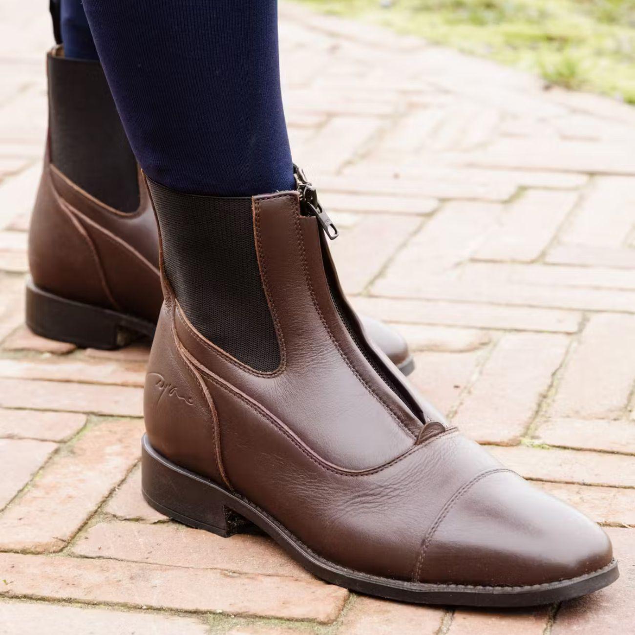 DY'ON SHORT BOOTS FRONT ZIPPER DY'ON Marrone STIVALETTI E BOOTS RI17A BROWN DY'ON 