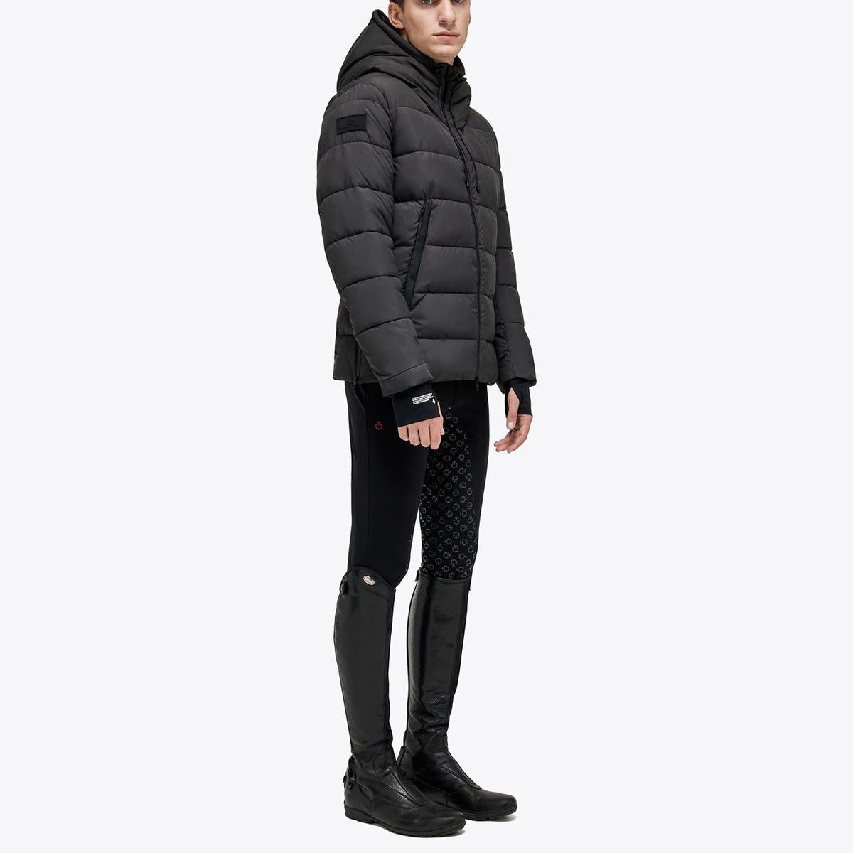PIUMINO UOMO CON CAPPUCCIO IN NYLON CAVALLERIA TOSCANA 29CT-GIU267NY096 9999BLACK CAVALLERIA TOSCANA 