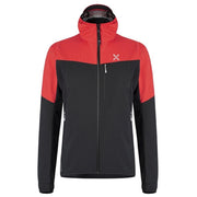 SOFTSHELL FULLZIP CON CAPPUCCIO MJAW36X 9018 NERO POWER RED MONTURA