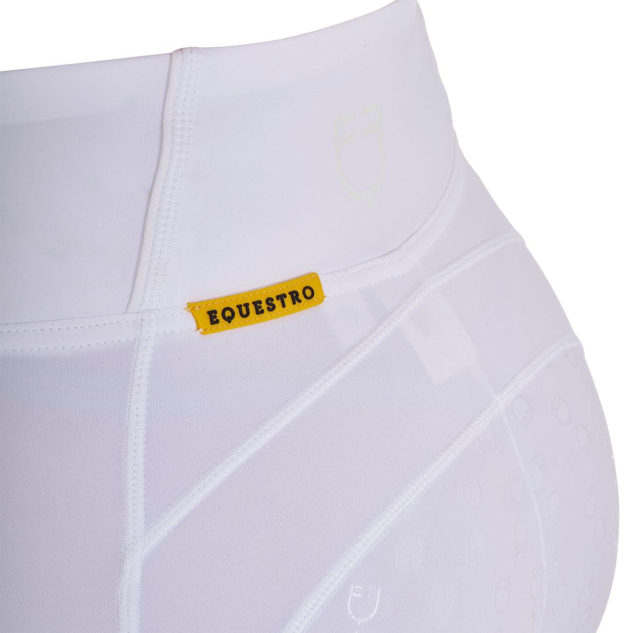EQUESTRO Leggins Da Equitazione Donna Full Grip ETW00047 WHITE/WHITE EQUESTRO 