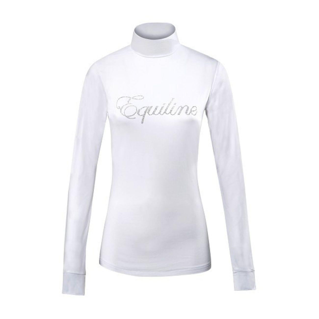 EQUILINE Maglia Donna Con Collo Alto Bianco PM-EQ-H00813 001WHITE 