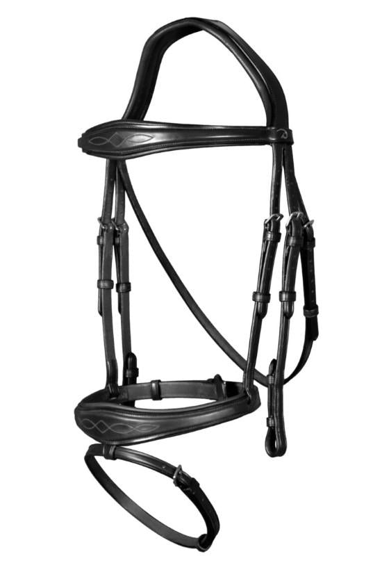 DY'ON ANATOMIC FLASH NOSEBAND BRIDLE NEW ENGLISH COLLECTION Nero BRIGLIE NEABAB BLACK DY'ON 