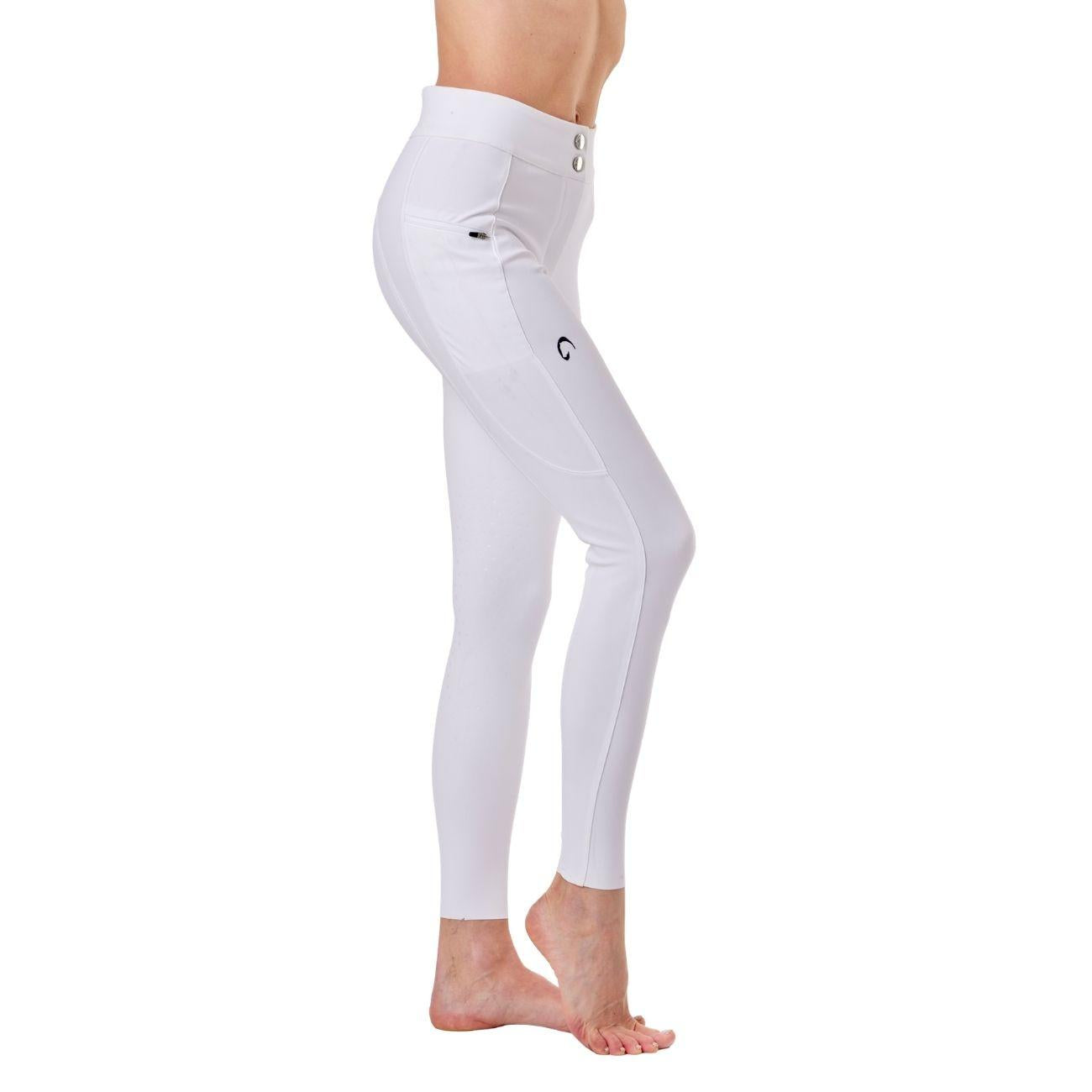 Pantalone Da Donna Half Grip Venezia Mascheroni Bianco 09MA-02VENEZIA 001BIANCO MASCHERONI SELLERIA 
