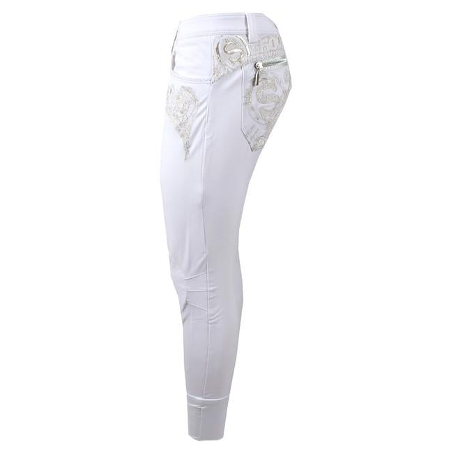 ANIMO ANIMO Nik 02 Bianco Pantaloni Da Equitazione 11AMNIKS/L 02BIANCO. 