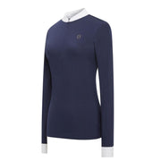 POLO DONNA DA CONCORSO MANICA LUNGA MOD.LOUISE SAMSHIELD 29SS-LOUISY WHITE LUREX SAMSHIELD