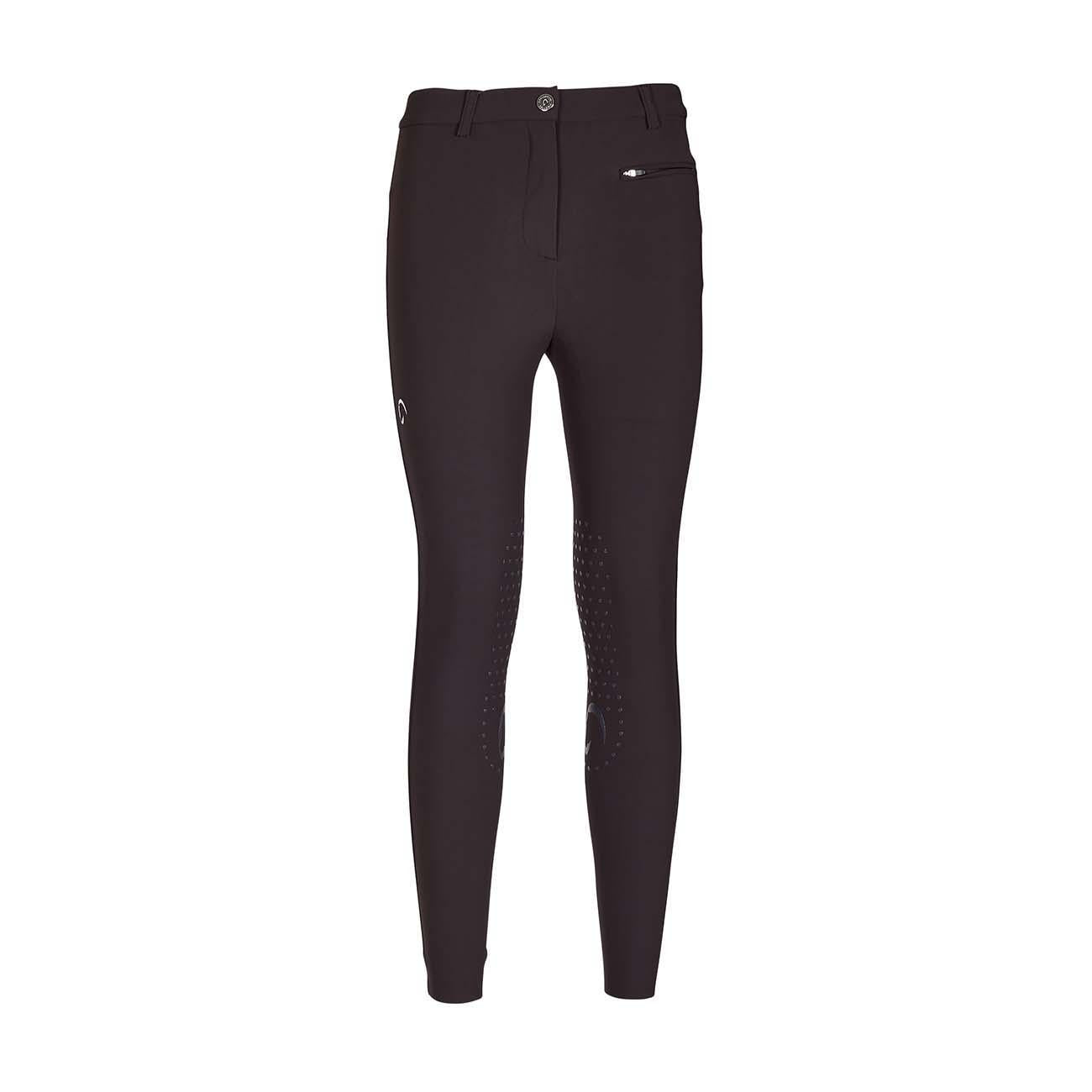 PANTALONE DA EQUITAZIONE DONNA CON GRIP E TASCHE ANTERIORI 09MA-05PARIGI 499MARRONE MASCHERONI SELLERIA