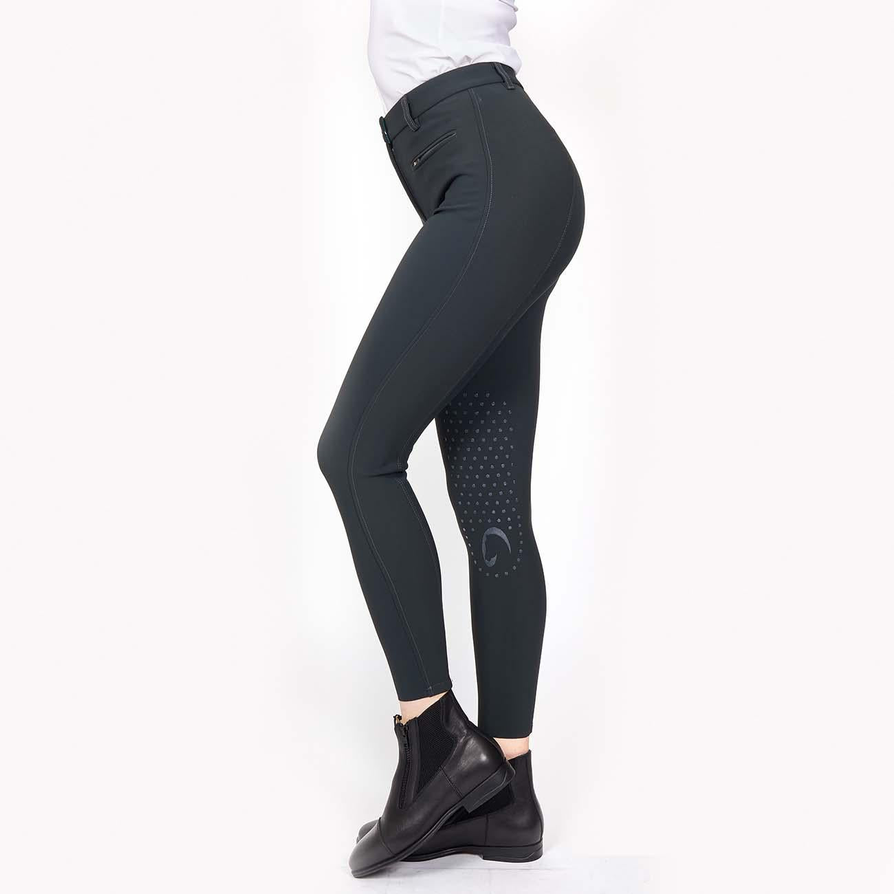 Pantalone Da Equitazione Da Donna Half Grip Parigi Mascheroni Antracite 09MA-05PARIGI 344ANTRACITE MASCHERONI SELLERIA 