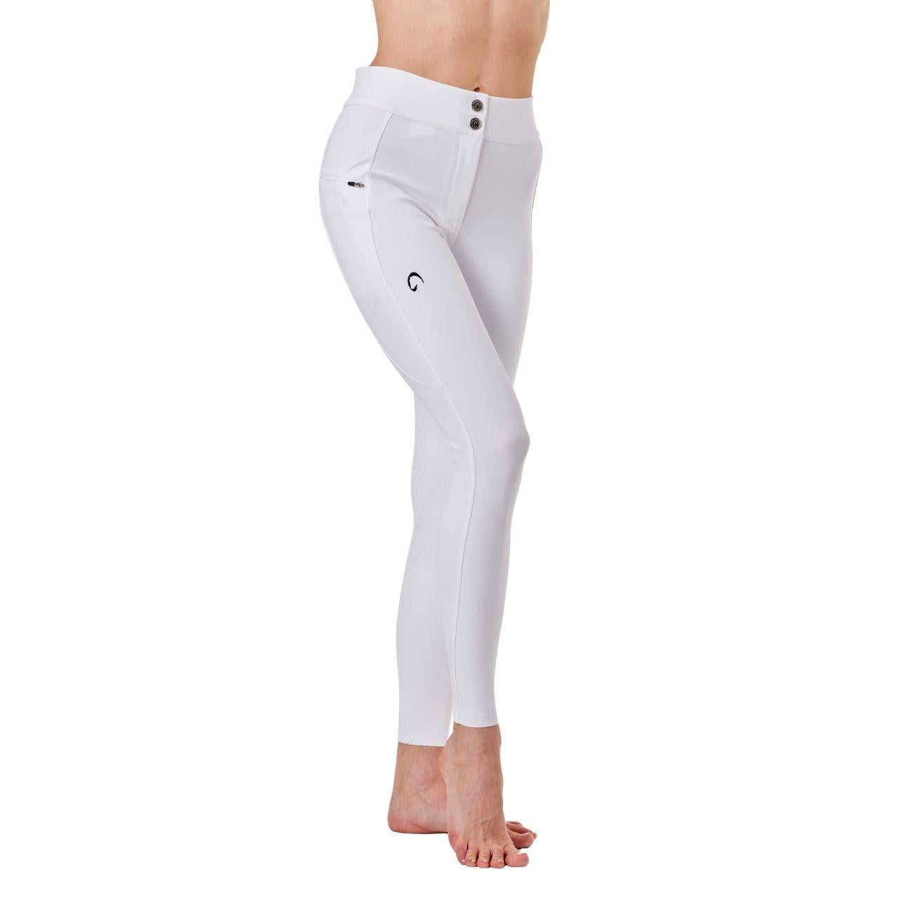 Pantalone Da Donna Half Grip Venezia Mascheroni Bianco 09MA-02VENEZIA 001BIANCO MASCHERONI SELLERIA 