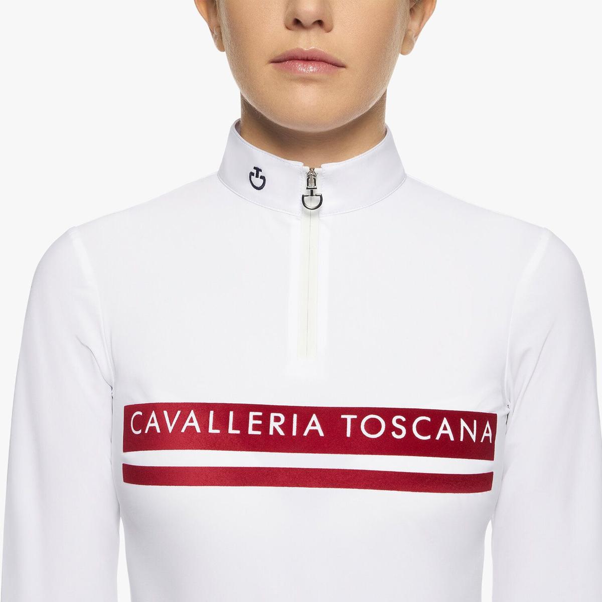 POLO BAMBINA  DA CONCORSO MANICA LUNGA CAVALLERIA TOSCANA 29CT-POA085JE152 0001WHITE CAVALLERIA TOSCANA 