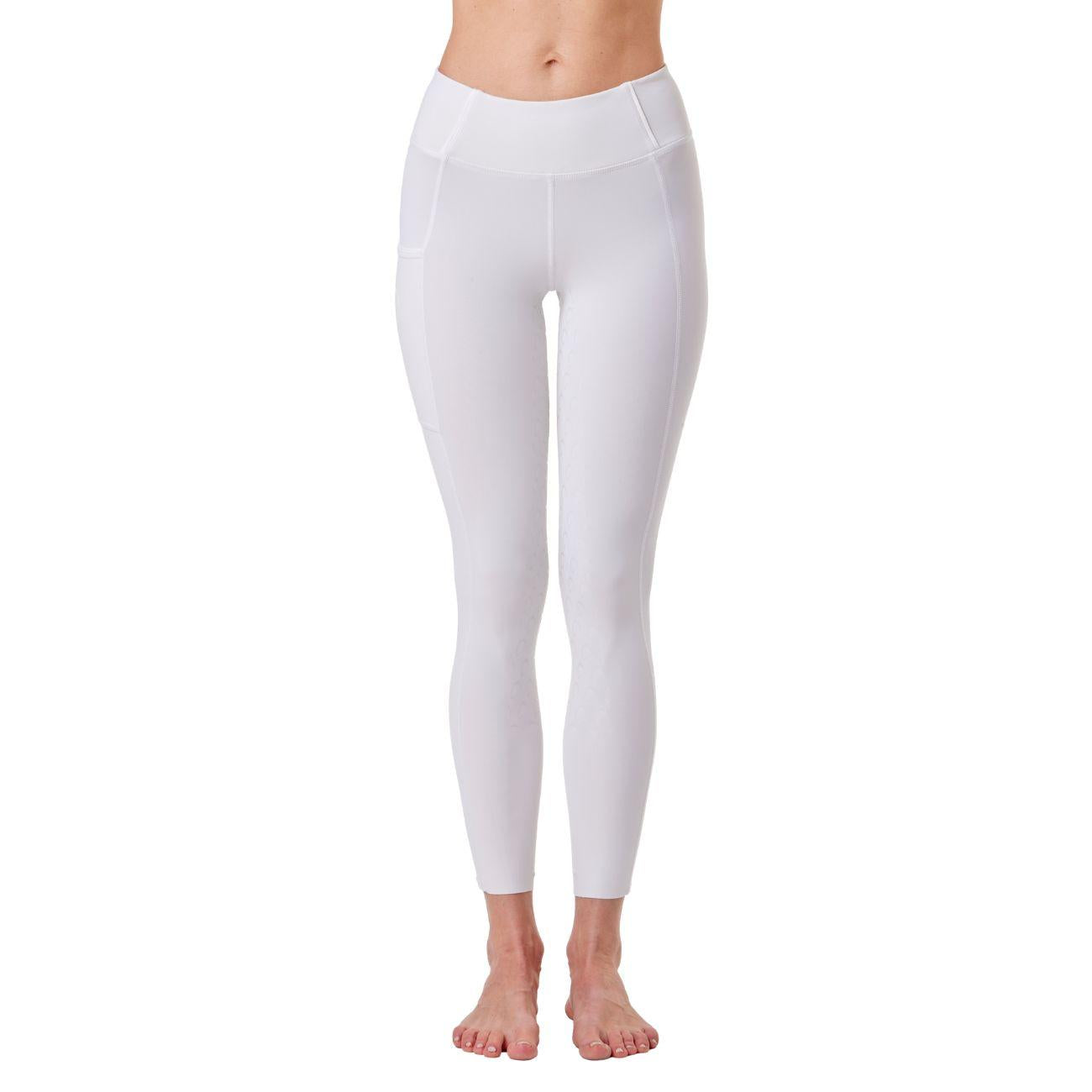 Leggings Da Donna Full Grip Arezzo Mascheroni Bianco 30MA-AREZZO WHITE/WHITE MASCHERONI SELLERIA 