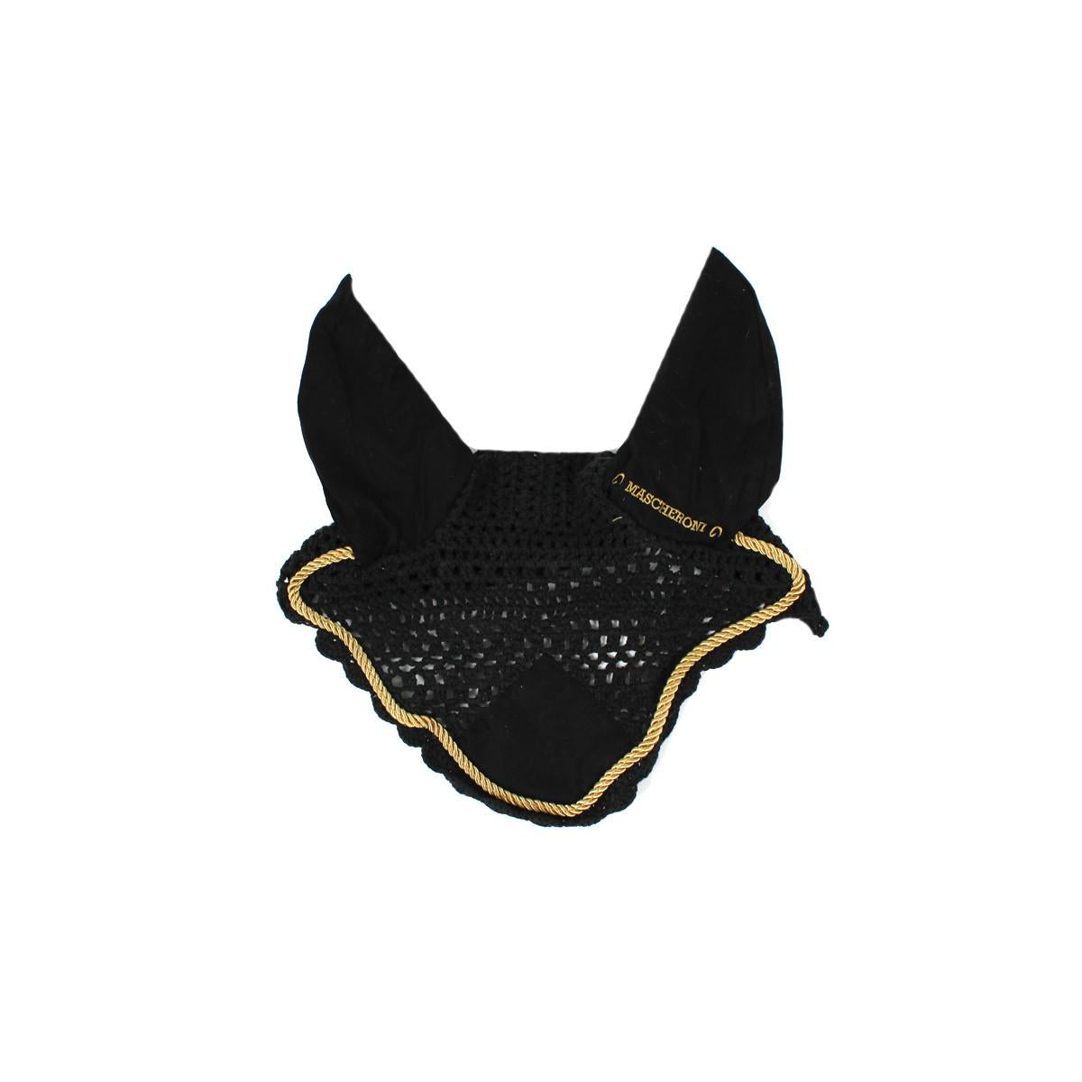 Cuffietta Con Cordino Mascheroni Nero/Oro 09MACUFFIA NERO/ORO MASCHERONI SELLERIA 