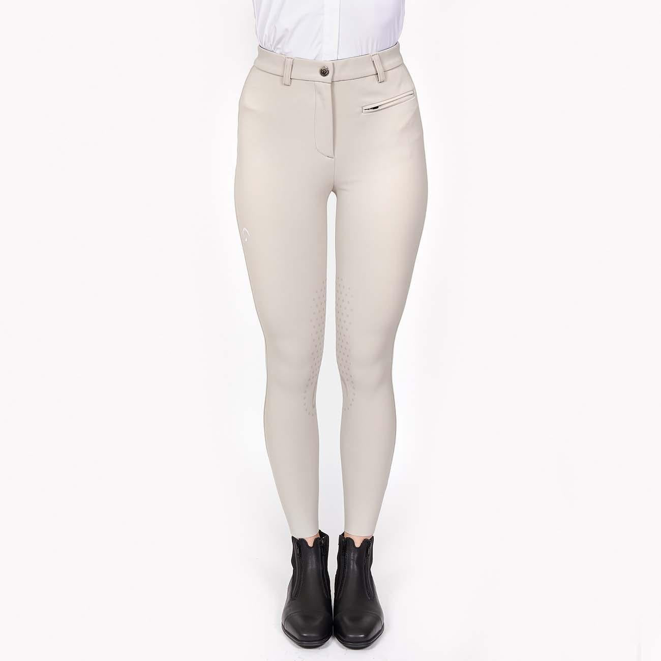 PANTALONE DA EQUITAZIONE DONNA CON GRIP E TASCHE ANTERIORI 09MA-05PARIGI 361BEIGE MASCHERONI SELLERIA 