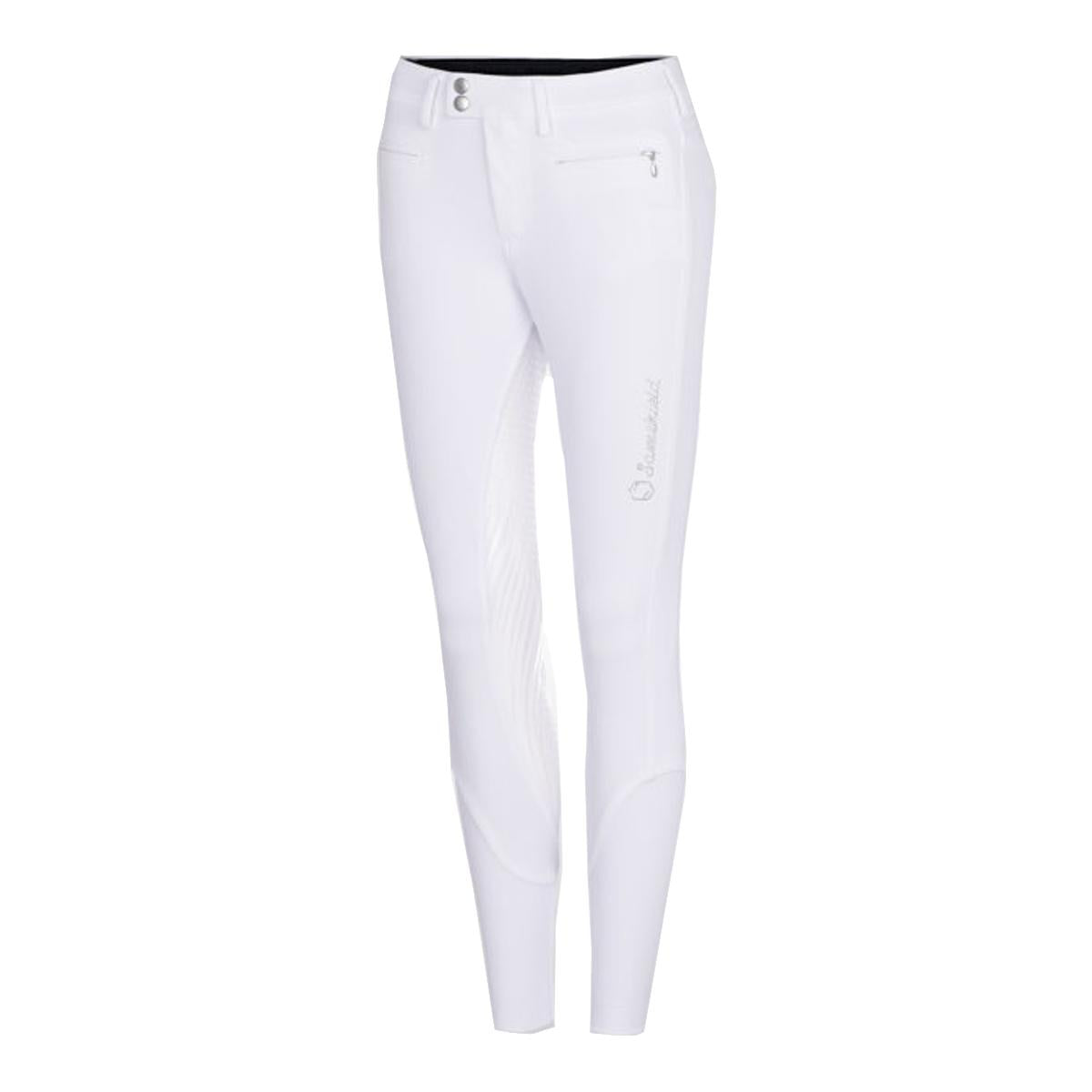 Pantaloni Da Equitazione Da Donna Samshield Bianco 09SS-DIANE WHITE SAMSHIELD 