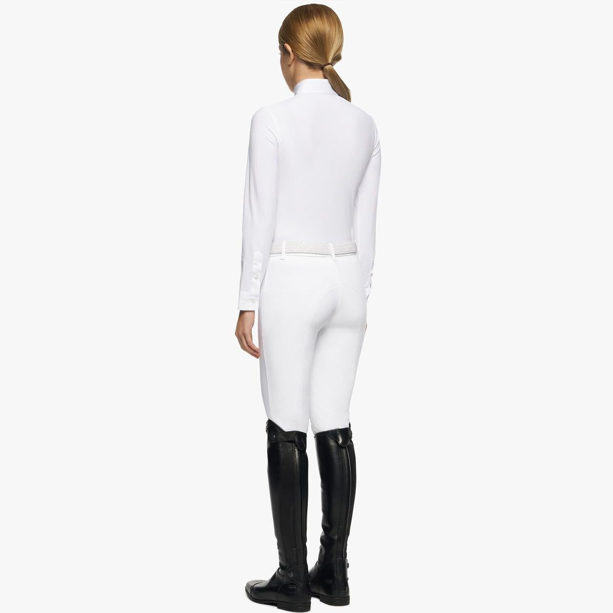 POLO BAMBINA  DA CONCORSO MANICA LUNGA CAVALLERIA TOSCANA 29CT-POA085JE152 0001WHITE CAVALLERIA TOSCANA 