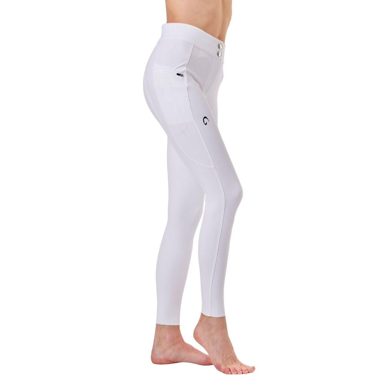 Pantalone Da Donna Half Grip Venezia Mascheroni Bianco 09MA-02VENEZIA 001BIANCO MASCHERONI SELLERIA 