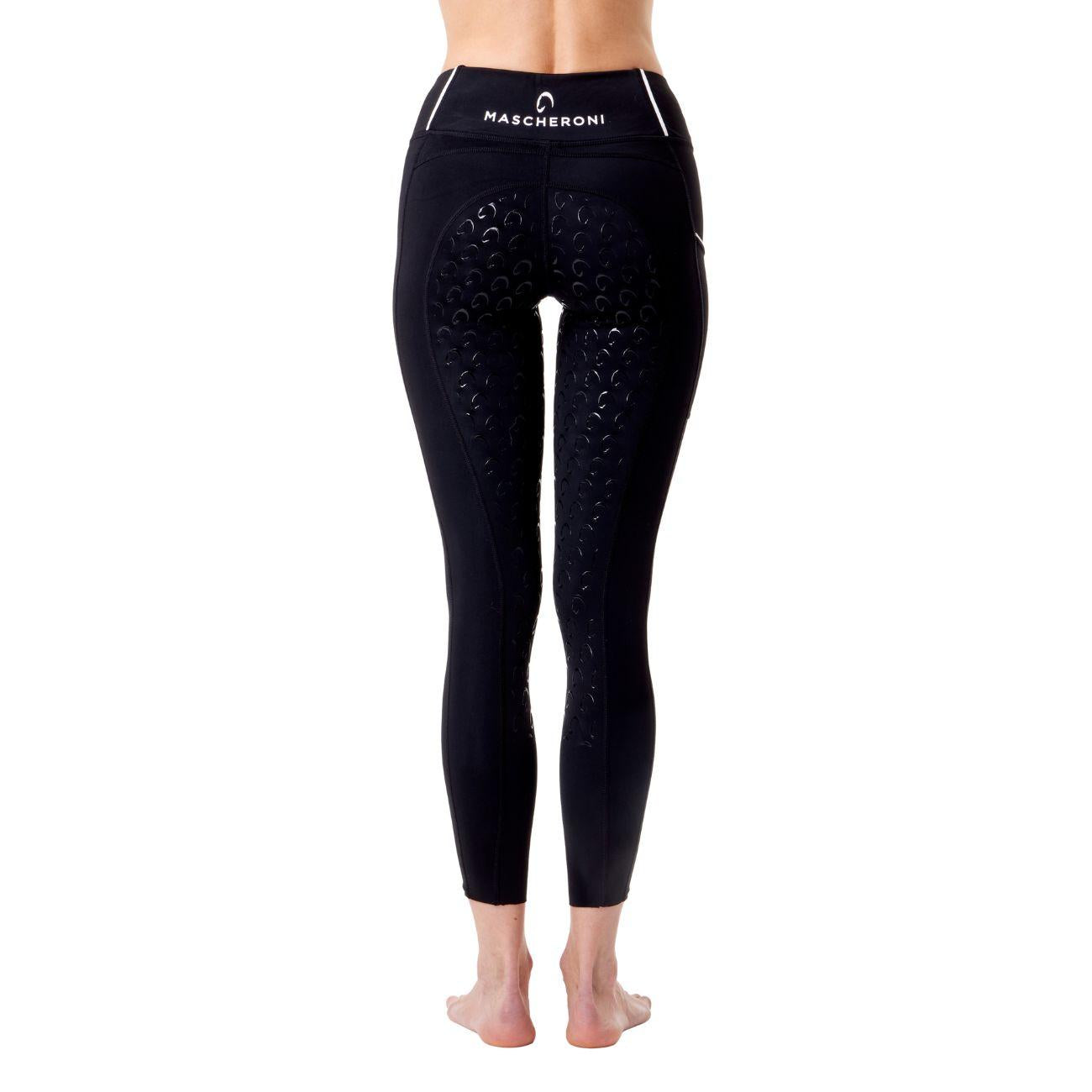 Leggings Da Donna Full Grip Arezzo Mascheroni Nero/Bianco 30MA-AREZZO BLACK/WHITE MASCHERONI SELLERIA 