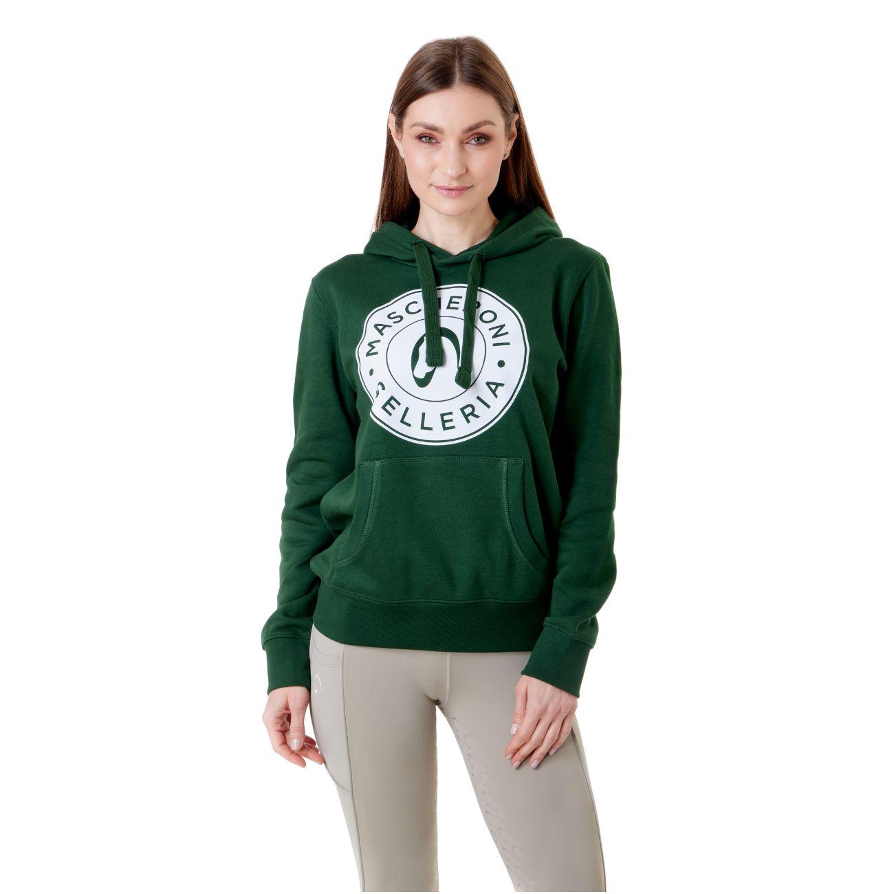 Felpa Unisex Con Cappuccio Mascheroni 09MA-K489 VERDE MASCHERONI SELLERIA 