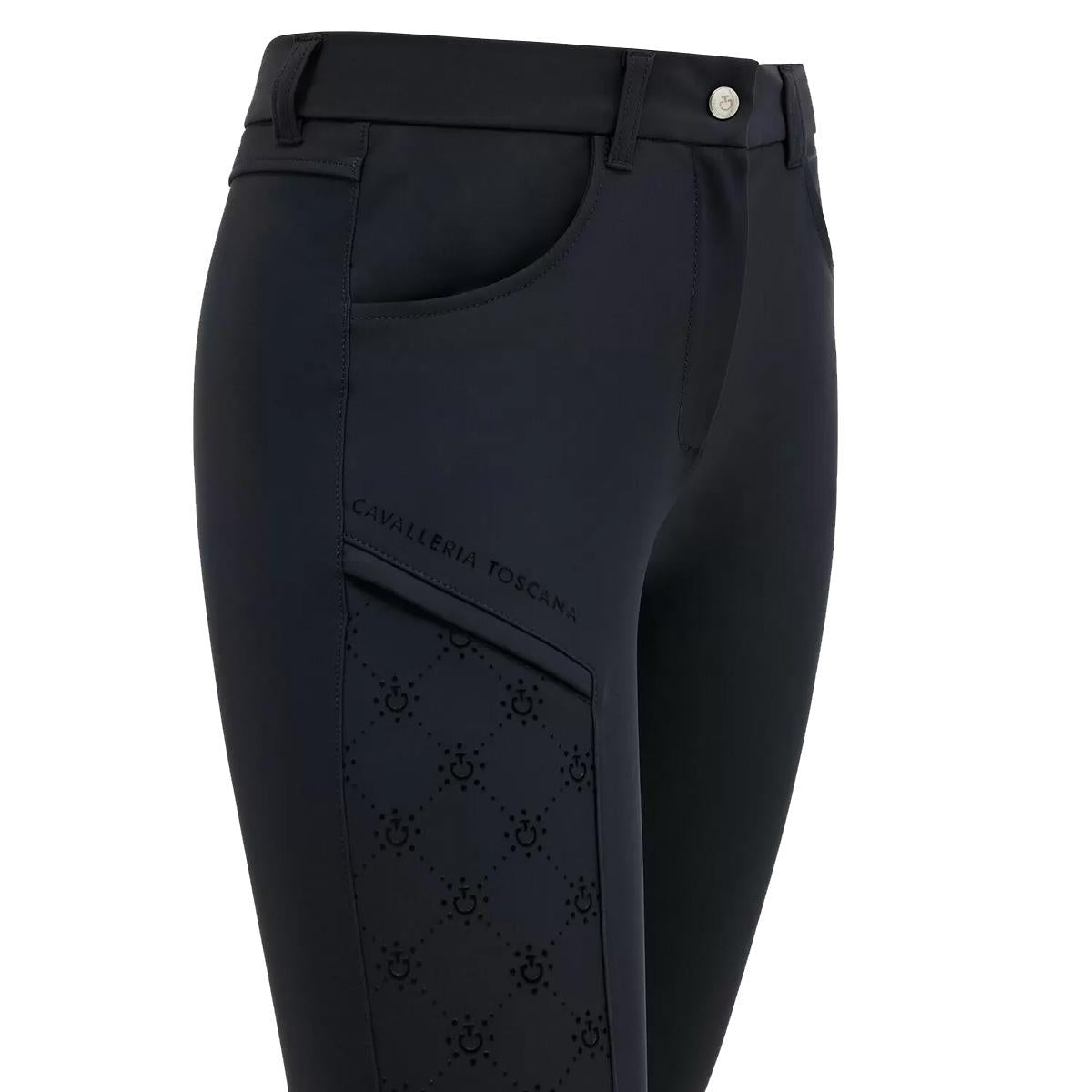 PANTALONE DA EQUITAZIONE DONNA CON GRIP AL GINOCCHIO 31CT-PAD206JE195 7001NAVY CAVALLERIA TOSCANA 