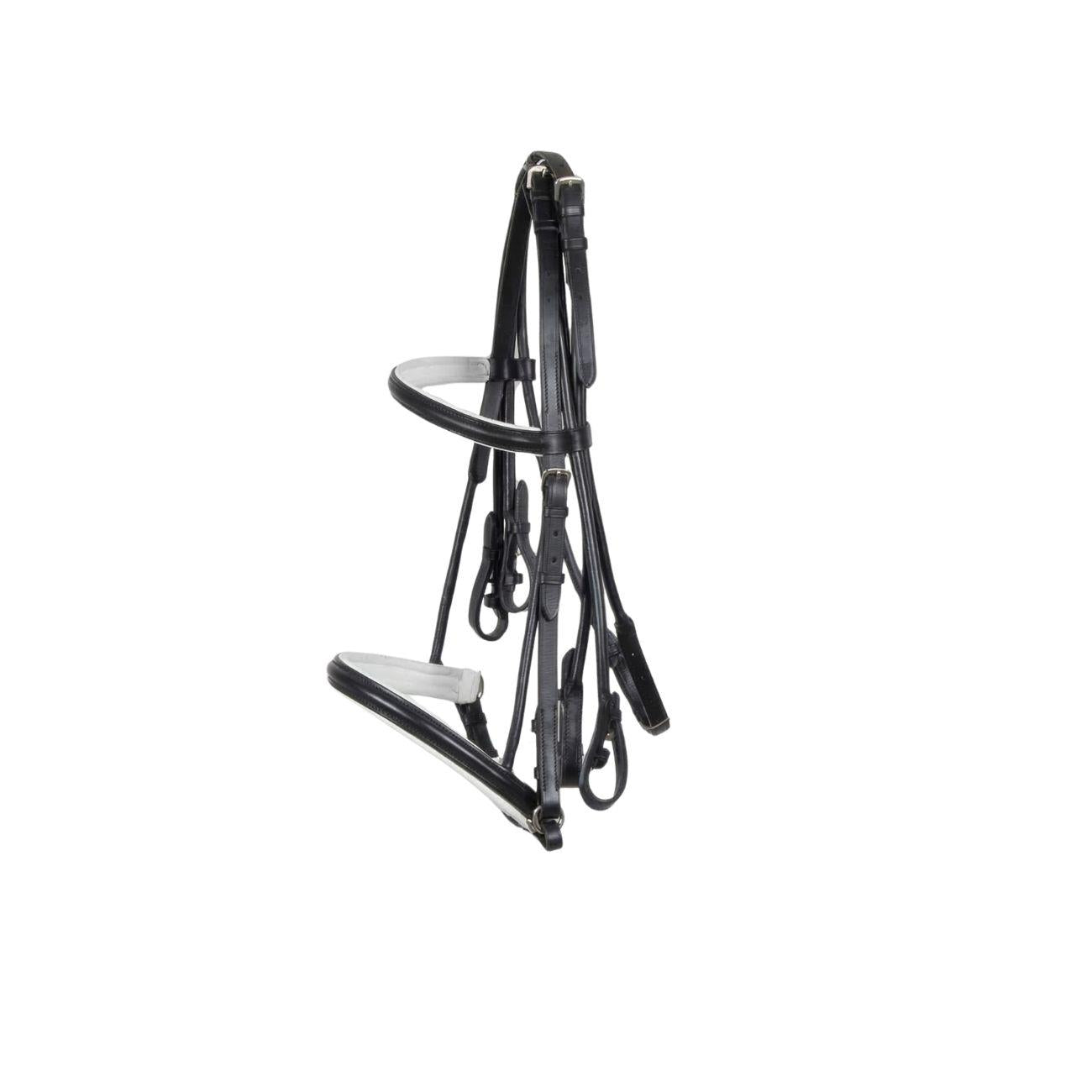 Testiera Morso/Filetto Con Redini Mascheroni Nero/Bianco 09MATEMOFILTO NERO+BIANC MASCHERONI SELLERIA 