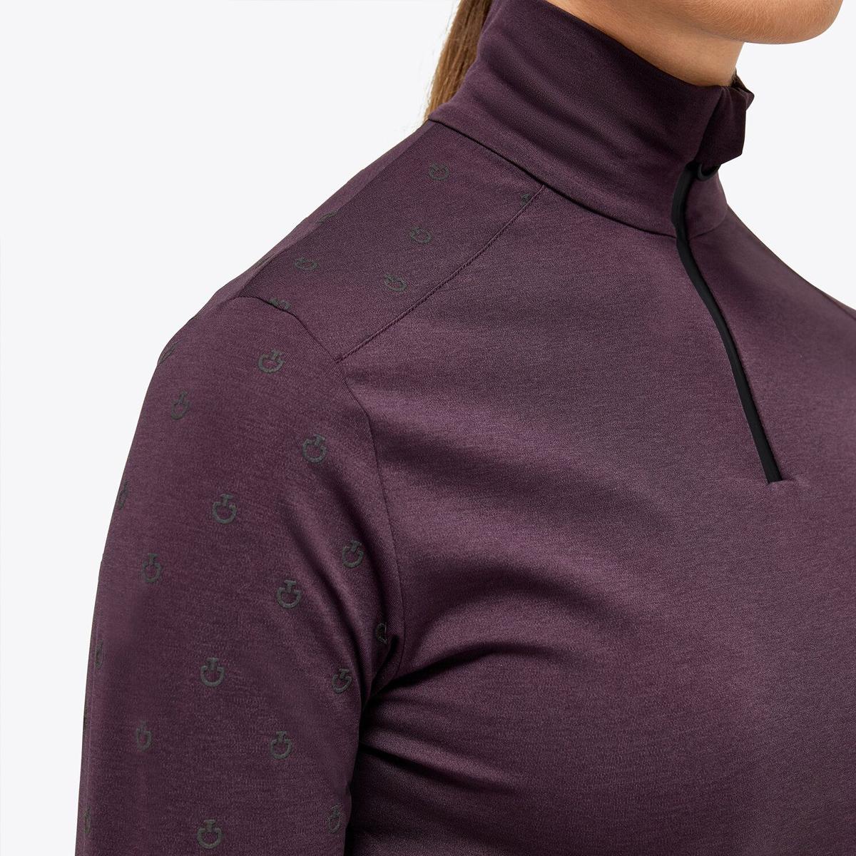 DOLCEVITA DONNA MEZZA ZIP MANICA LUNCA CAVALLERIA TOSCANA 29CT-POD307PA063 3A00DARK PURPLE CAVALLERIA TOSCANA 