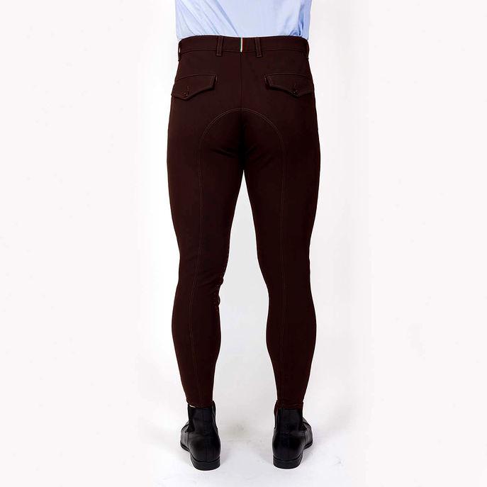 Pantalone Da Equitazione Da Uomo Half Grip Roma Mascheroni Marrone 09MA-04ROMA 525MARRONE MASCHERONI SELLERIA 