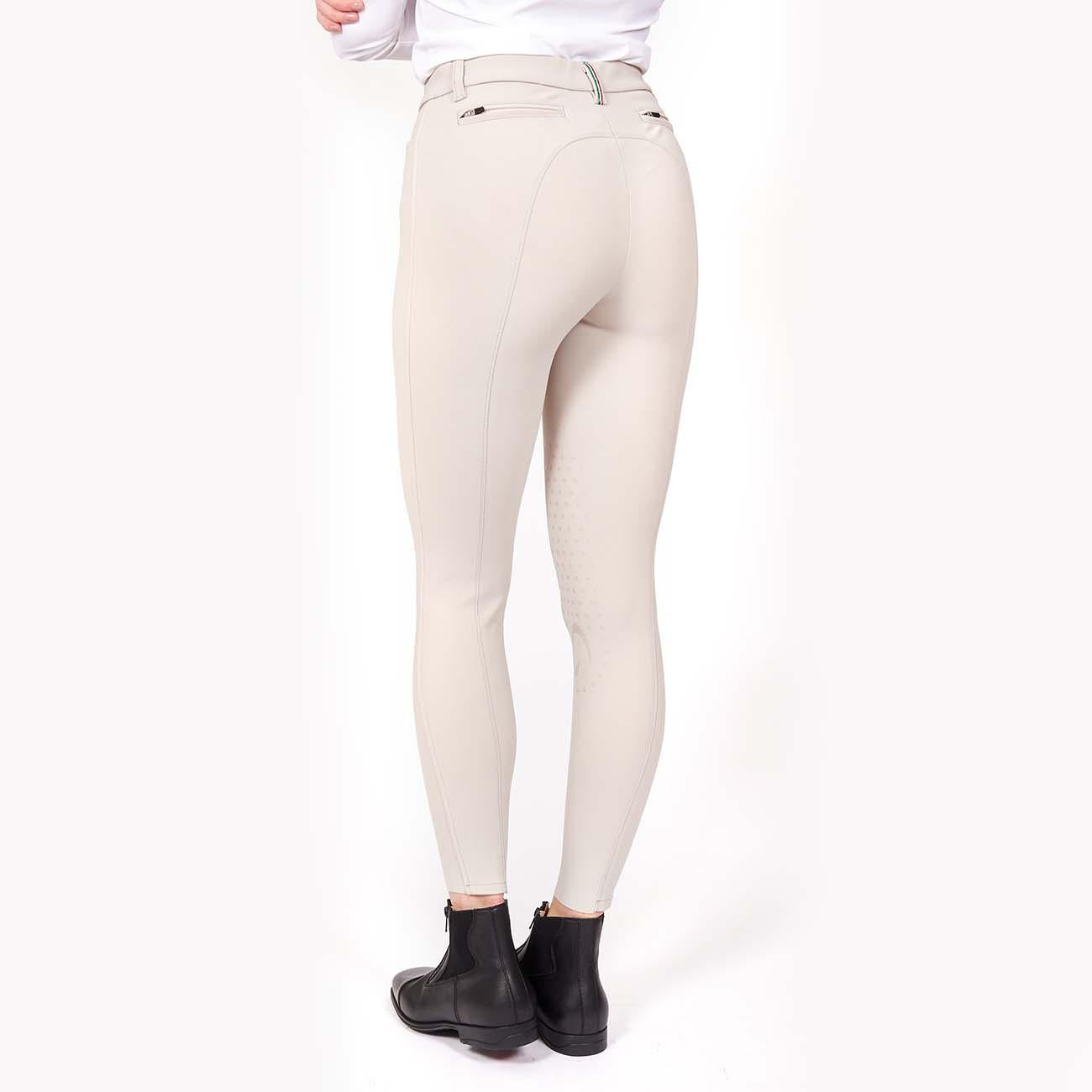 PANTALONE DA EQUITAZIONE DONNA CON GRIP E TASCHE ANTERIORI E POSTERIORI 09MA-01MILANO 361BEIGE MASCHERONI SELLERIA 