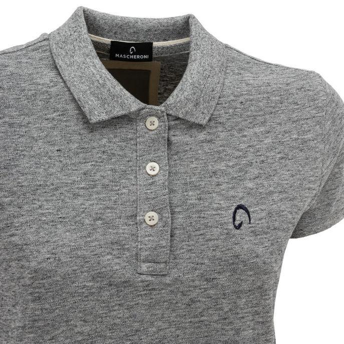 Polo Vintage Da Donna Mascheroni Grigio MASCHERONI-KV2207 SLUB GREY MASCHERONI SELLERIA 