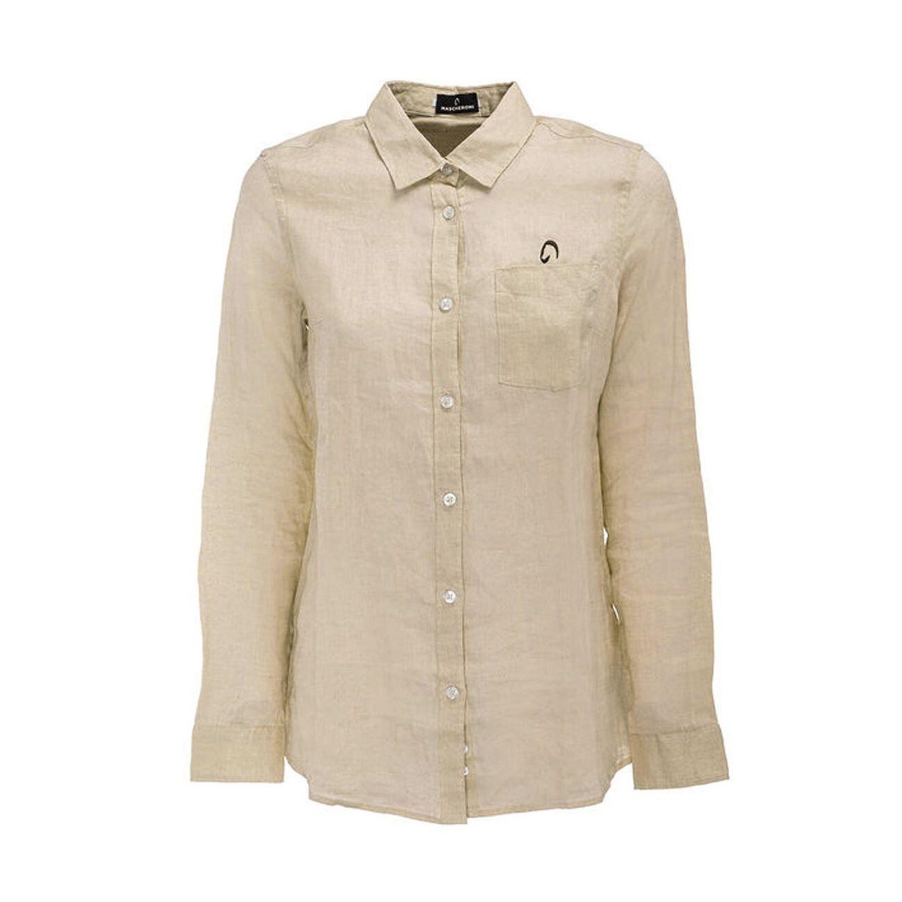 Camicia Da Donna In Lino Mascheroni Beige MASCHERONI-NS505 LINENSAND MASCHERONI SELLERIA 