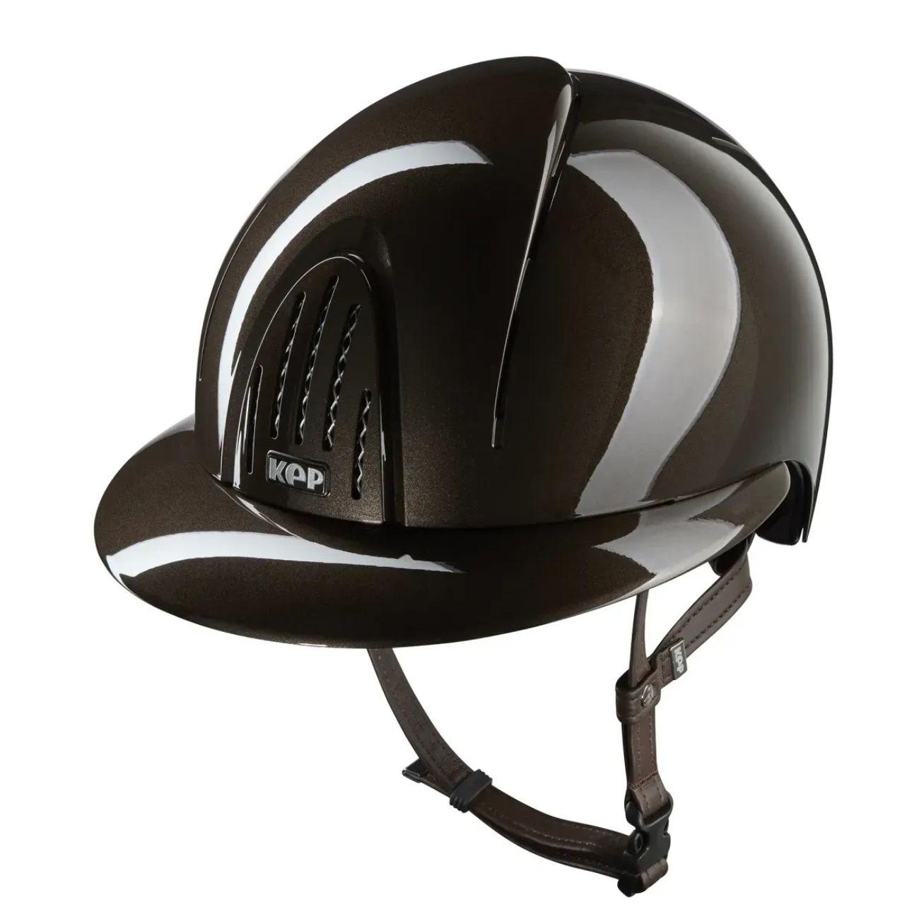 Kep Italia Smart Nova Metal Polish Cap with Polo Visor and Brown Strap